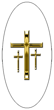 DG5000-517-GD-WT Gold 3 Crosses White